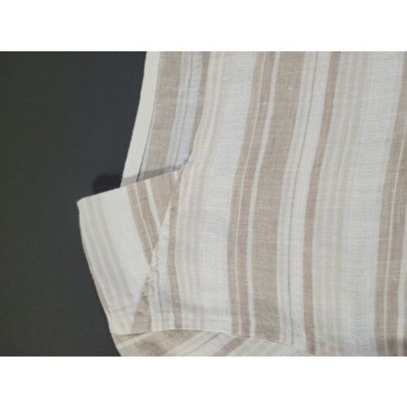 L.L.Bean Women's 3/4 Sleeves Striped Linen Tunic Top Size XL - Picture 5 of 10